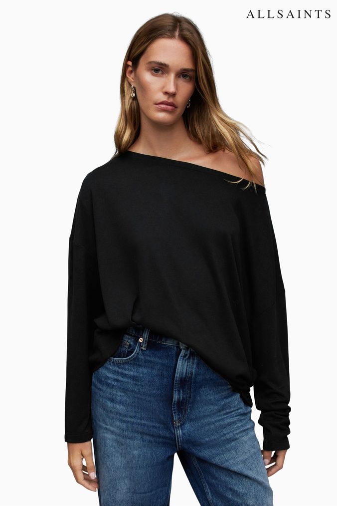 Buy Women s Black Bardot Tops Online Next UK
