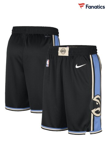 Fanatics NBA Atlanta Hawks City Edition Swingman Black Shorts 23 (M40366) | £65