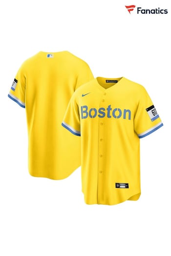Fanatics Yellow MLB Boston Red Sox Official Replica City Connect Jersey (M40422) | £110