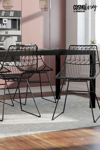 CosmoLiving Black Astrid Wire Metal Dining Chair (M40447) | £190