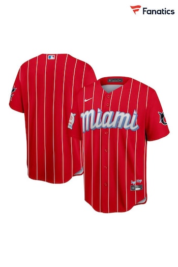 Fanatics Red MLB Miamiins Official Replica City Connect Jersey (M40722) | £110