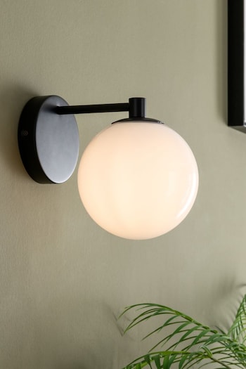 Black Globe Outdoor And Indoor (Including Bathroom) Wall Light (M40765) | £40