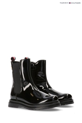 Tommy Hilfiger Chelsea Black Boots (M41582) | £96 - £101