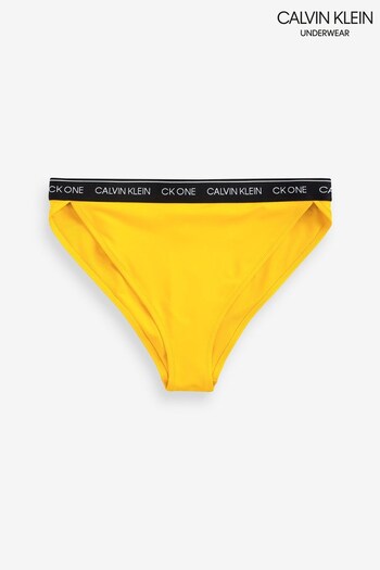 Calvin Klein Womens Yellow High Waist Cheeky Bikini (M42337) | £20