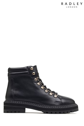 Radley London Berwick Black Trail Lace-Up Hiking combo Boots (M42747) | £150