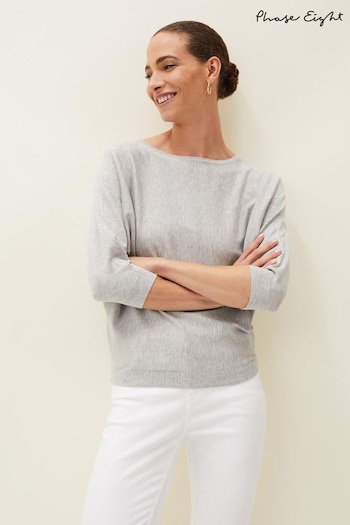 Phase Eight Grey Cristine Batwing Knit Jumper (M42978) | £49