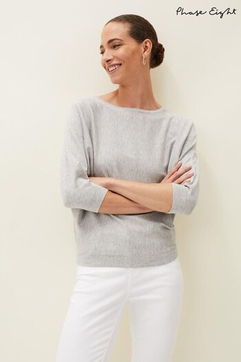Phase Eight Grey Cristine Batwing Knit Jumper (M42979) | £49