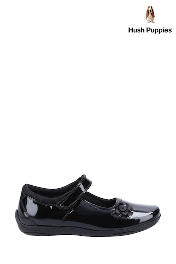 Hush Puppies Jessica Senior Patent School Black Shoes (M43621) | £57