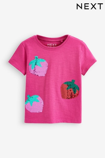 Pink Strawberry Sequin T-Shirt (3mths-7yrs) (M43718) | £6 - £8