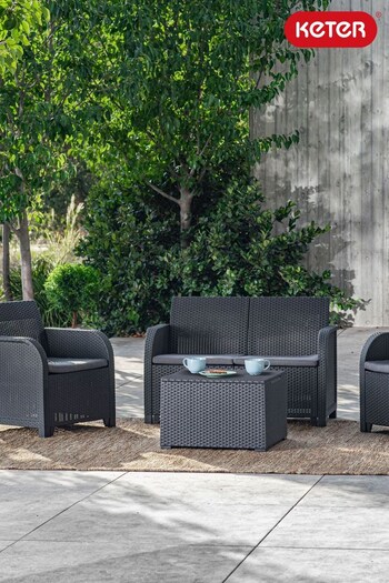 Keter Grey Outdoor Rosalie With Storage Table Lounge Set (M44013) | £375