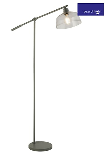Searchlight Grey Harper Clear Glass Task Floor Lamp (M44025) | £77
