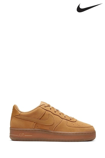 Nike veer Tan Brown Air Force 1 Youth Trainers (M44048) | £65