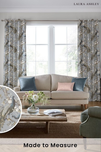 Laura Ashley Blue Belvedere Made To Measure Curtains (M44056) | £91