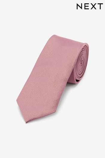 Dusky Pink Slim Twill Tie (M44279) | £9