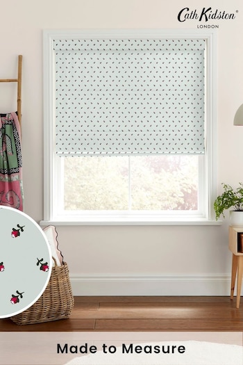 Cath Kidston Mint Rose Bud Made To Measure Roman Blinds (M44298) | £75