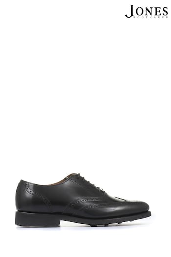 Jones Bootmaker Black Mayfair Goodyear Welted Men's Leather Oxford Brogues (M44504) | £130