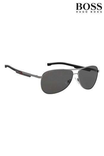 BOSS Silver/Grey Sailing Pilot Sunglasses (M44539) | £255
