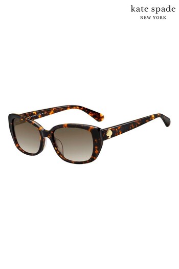 kate spade new york Kenzie Tortoiseshell Brown D-frame Sunglasses (M44594) | £139