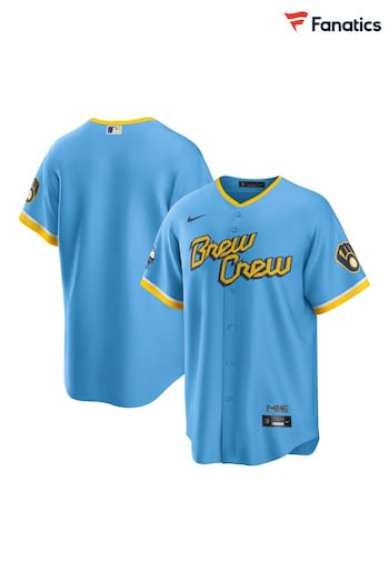Fanatics Blue MLB Milwaukee Brewers Official Replica City Connect Jersey (M44766) | £110