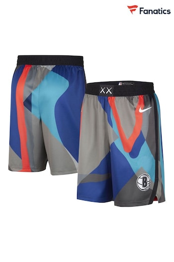 Fanatics NBA Brooklyn Nets City Edition Swingman Multi Shorts 23 (M44849) | £65