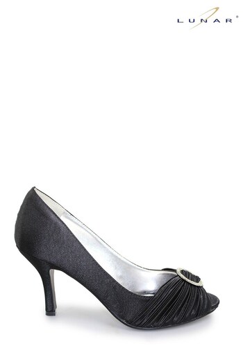 Lunar Black Sienna Diamanté Court Shoes (M45049) | £47