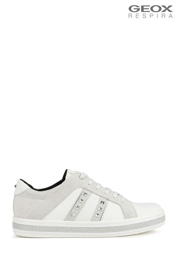 Geox White D Leelu C Shoes (M45283) | £100