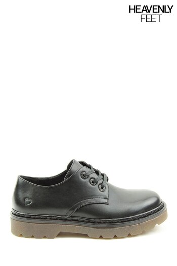 Heavenly Feet Black Liberty Casual Lace Shoes (M45946) | £43