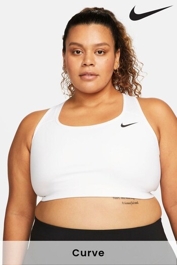 Nike White Curve Dri-FIT Swoosh Sports Bra (M46014) | £33