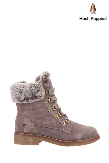 Hush Puppies Brown Florence Mid shearling Boots (M46056) | £105