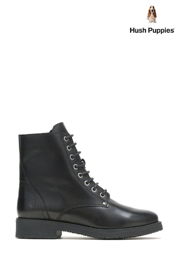 Hush Puppies Black Betsy Lace Boots (M46083) | £105