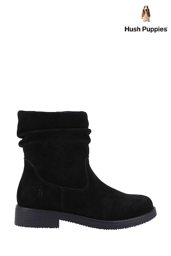 Hush Puppies Black Shriya Mid Boots (M46149) | £85