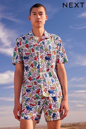 Multi Keith Haring Artist Print Short Sleeve Shirt (M46332) | £35