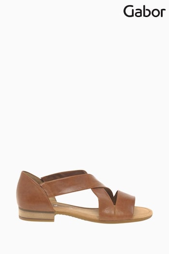 Gabor Sweetly Peanut Leather Sandals (M47157) | £85