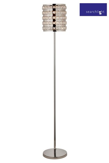 Searchlight Chrome Eri Glass Bead Floor Lamp (M47212) | £75