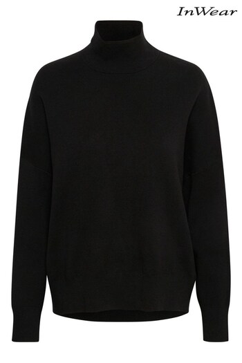 InWear Tenley Turtleneck Long Sleeve Black Pullover (M47248) | £85