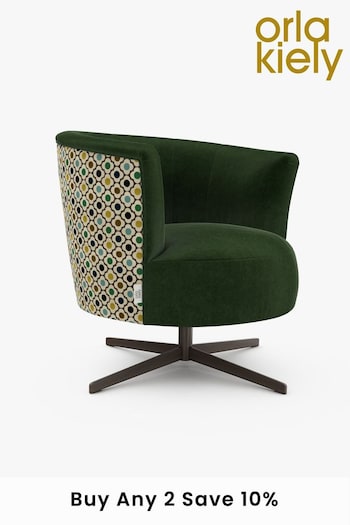 Orla Kiely Green Lily Swivel Chair (M47526) | £1,019