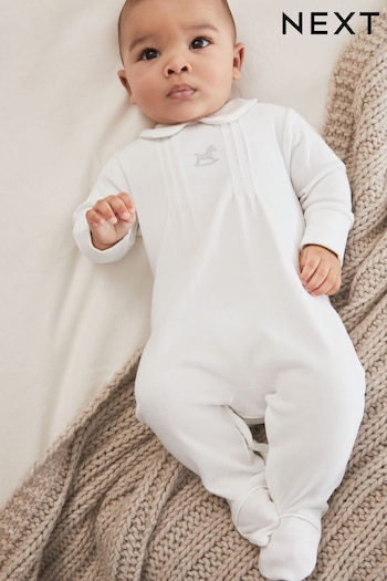 White Smart Single Sleepsuit (0-2yrs) (M47686) | £12 - £14