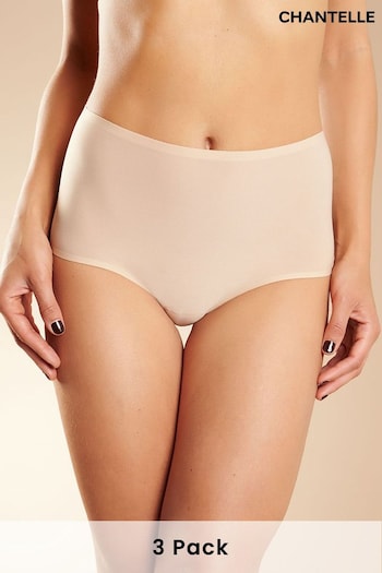 Chantelle 3 Pack Soft Stretch Seamless One Size High Waisted Knickers (M47820) | £50