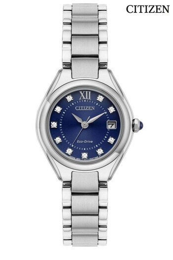 Citizen Ladies Silver Tone Silhouette Crystal Watch (M47890) | £199