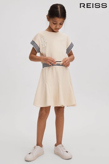 Reiss Ivory Milo Junior Cotton Blend Logo Dress (M47896) | £55