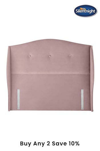 Silentnight Dusky Pink Camden Luxury Velvet Headboard (M48076) | £510 - £590