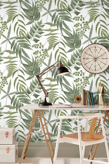Graham & Brown Lush Fern Green Midsummer Wallpaper Wallpaper (M48181) | £70