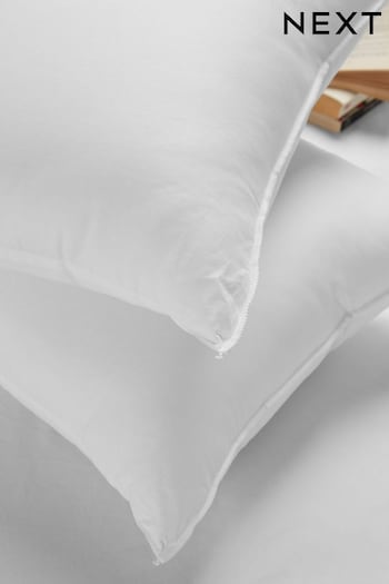 Set of 2 Medium Breathable Cotton Pillows (M48204) | £40