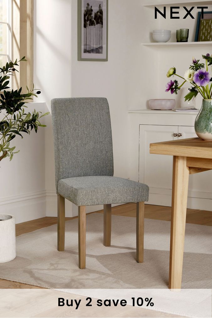Buy Grey Fabric Diningchairs Diningroomfurniture Online Next UK