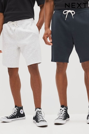 Grey/Navy Blue 2 Pack Soft Fabric Jersey Storm Shorts (M48458) | £32