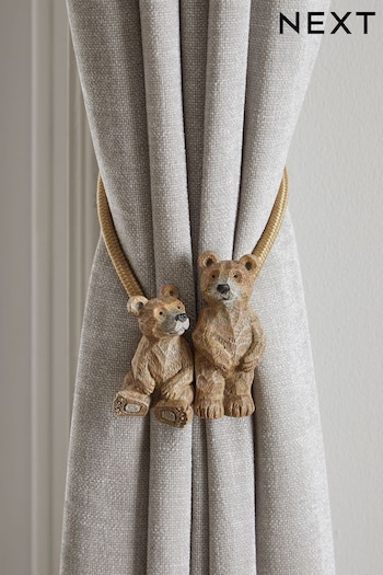 Set of 2 Natural Magnetic Barnaby The Bear Curtain Tie Backs (M48759) | £24