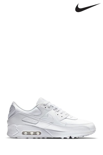 Nike White Air Max 90 Leather Trainers (M49192) | £145
