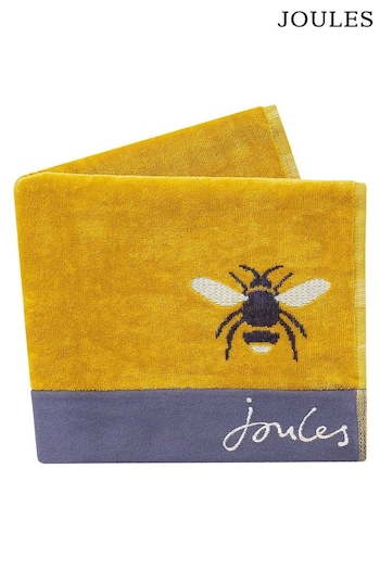 Joules Gold Cotton Botanical Bee Towel (M49246) | £36