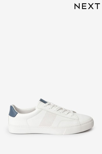 White Regular Fit Perforated Side Trainers (M49358) | £32