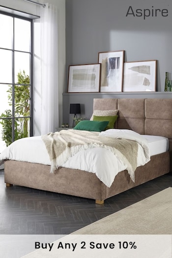 Aspire Furniture Brown Upholstered Caine Ottoman Bed (M49869) | £605 - £900